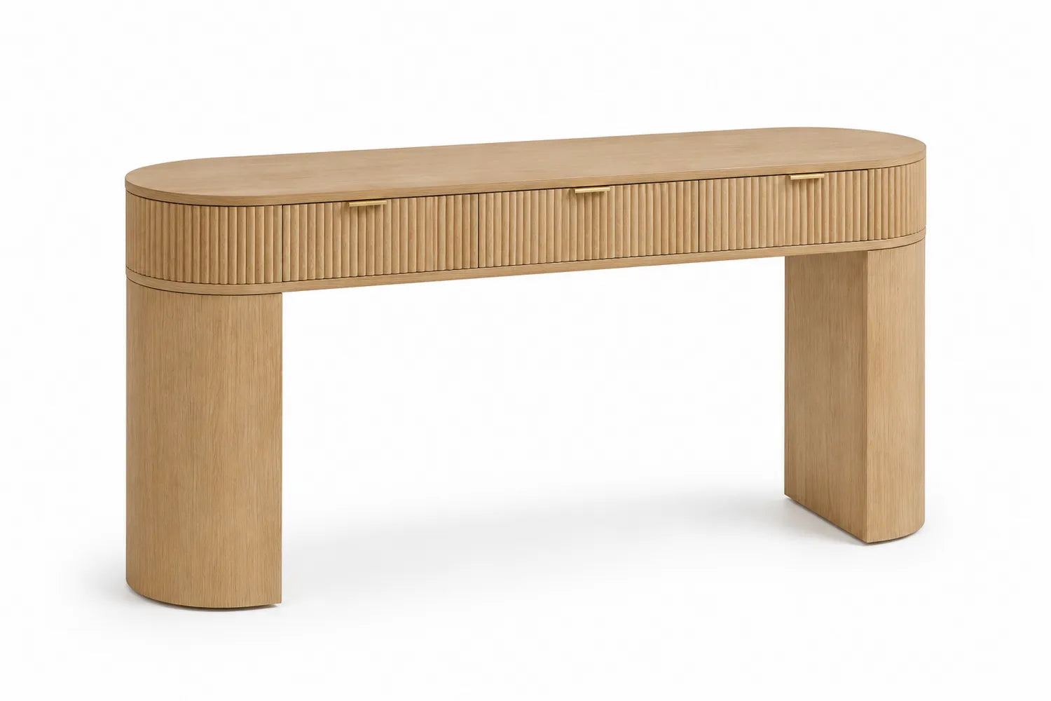 Consolle in Legno con Cassetti Ovale