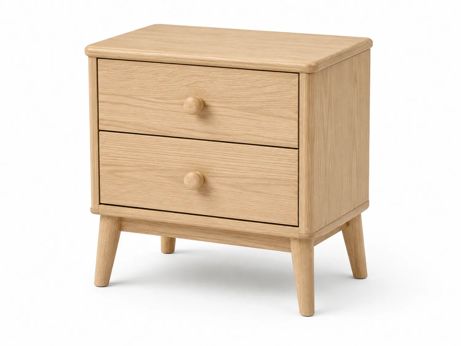 Comodino in legno con 2 cassetti 60x40x30 cm