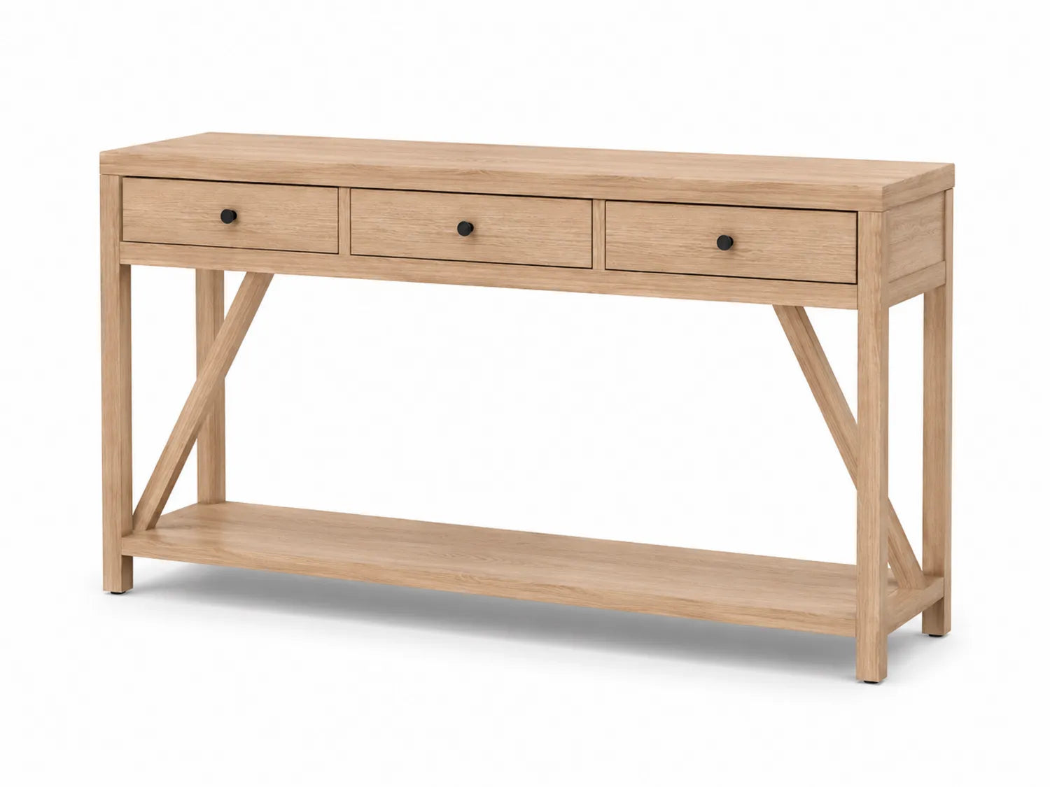 Tavolo Consolle in Legno con 3 Cassetti