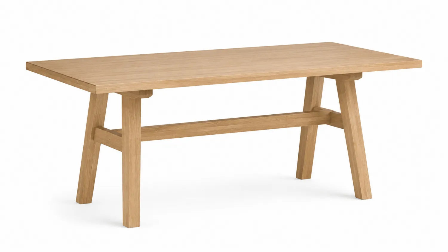 Tavolo da pranzo in legno di rovere rettangolare 180x90x75 cm