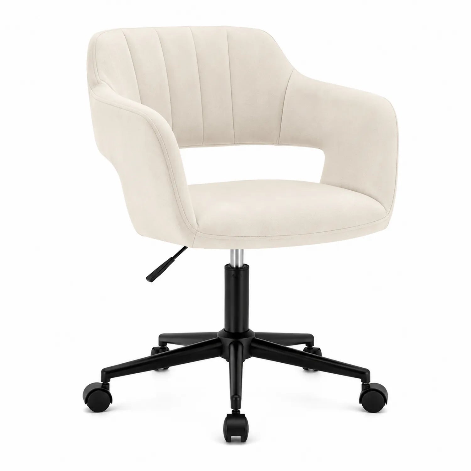Sedia da ufficio regolabile in similpelle con base in metallo