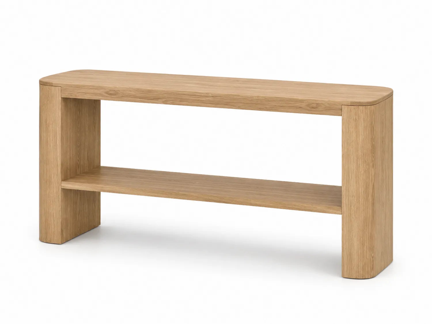 Consolle Rettangolare in Legno Naturale 120x35x75 cm